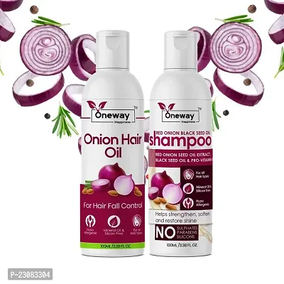 Oneway Happiness Onion Hair growth kit  for hair growth and hair fall control 100ml-thumb0