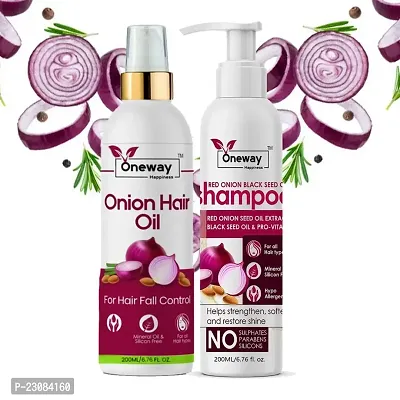 Oneway Happiness Onion Hair growth kit for hair growth and hair fall control 200ml-thumb0