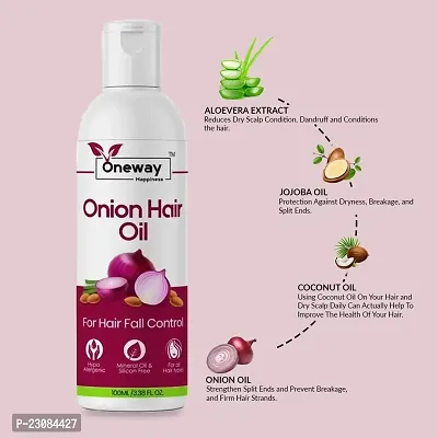 Oneway Happiness Onion Hair oil (100ml) and Hair Shampoo (200ml)  for hair growth and hair fall control 300ml-thumb2