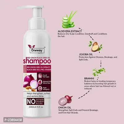 Oneway Happiness Onion Hair oil (100ml) and Hair Shampoo (200ml)  for hair growth and hair fall control 300ml-thumb2