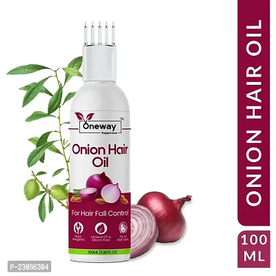 Oneway Happiness Onion Hair oil with comb  for hair growth and hair fall control 100ml-thumb0