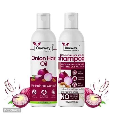 Oneway Happiness Onion Hair growth kit for hair growth and hair fall control 100ml-thumb0