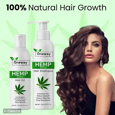 Oneway Happiness Hempseed Hair oil (100ml) and Hempseed Hair Shampoo (200) 300ml-thumb0