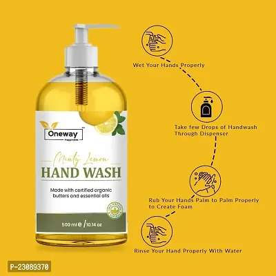 Oneway Happiness Herbal Lemon Hand Wash For 99.99% Cleaning Germs 500ml-thumb2