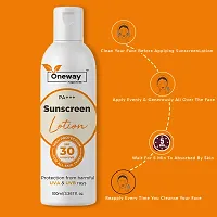 Oneway Happiness Sunscreen Lotion Matte Finish - Spf 30 Pa+++ - Very High Broad Spectrum - Uva  Uvb Protection - Quick Absorb - No Parabens, Silicones, Mineral Oil, Oxide, Color  Benzophenone 100ml-thumb3