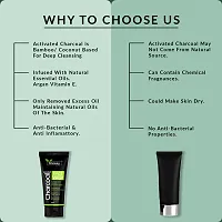 Oneway Happiness New Activated Charcoal Face wash for glowing skin 100ml (pack of 2)-thumb3