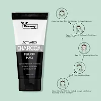 Oneway Happiness New Activated Charcoal Peel of mask for Total repair Remove oil and Dead skin 100gm-thumb4