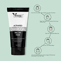 Oneway Happiness New Activated Charcoal Peel of mask for Total repair Remove oil and Dead skin 100gm-thumb3