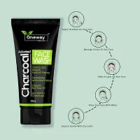 Oneway Happiness Activated Charcoal Facewash and Activated Charcoal Peel of mask combo for Total repair Remove oil and Dead skin 200gm-thumb2