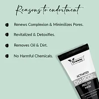 Oneway Happiness Activated Charcoal and Activated Charcoal Peel of mask combo for Total repair Remove oil and Dead skin 200gm-thumb3