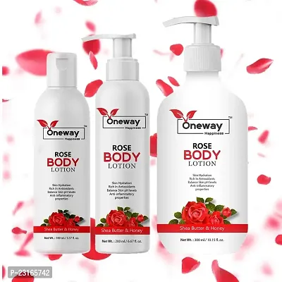 Oneway Happiness Rose Body Lotion for Skin hydration 600ml (100ml,200ml,300ml)-thumb0