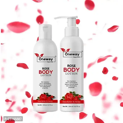 Oneway Happiness Rose Body Lotion for skin hydration 300ml (100ml,200ml)