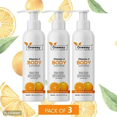 Oneway Happiness Vitamin C Body Lotion 200ml (pack of 3)