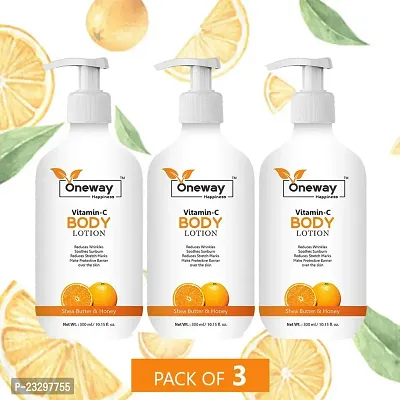 Oneway Happiness Vitamin C Body Lotion 300ml (pack of 3 )