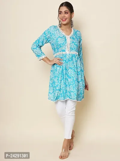 Stylish Fancy Designer Cotton Tunic For Women-thumb0