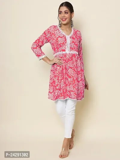 Stylish Fancy Designer Cotton Tunic For Women-thumb0