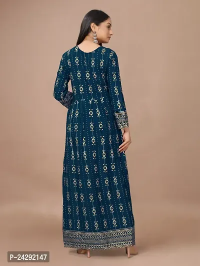 Stylish Fancy Designer Rayon Ethnic Gown For Women-thumb2