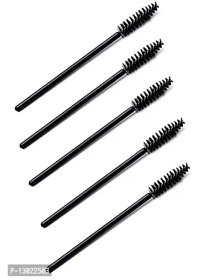 MAPPERZ Disposable Mascara Eyelash Wands Brush for Eyelash Extension Eyebrow and Makeup Color/ Makeup Brush, Mascara Brushes Wands, Black, Pack of 5