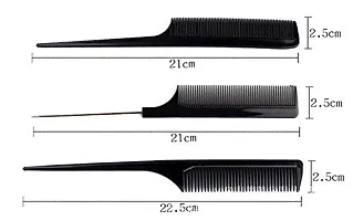 MAPPERZ Professional Multipurpose Hair Comb Kangi Set Hair brush for Hair Cutting and Styling- Set Of 10, Black-thumb4