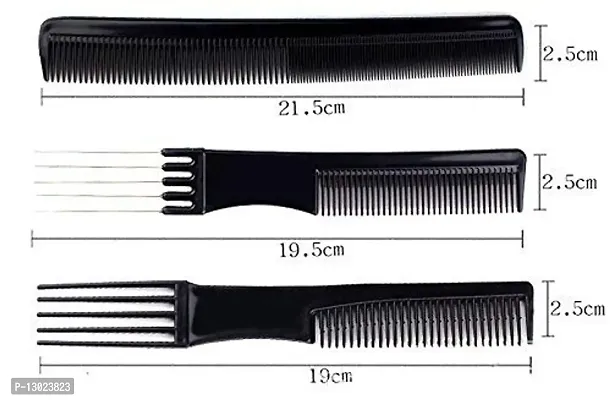 MAPPERZ Professional Multipurpose Hair Comb Kangi Set Hair brush for Hair Cutting and Styling- Set Of 10, Black-thumb4