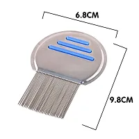 MAPPERZ Nit Lice Egg Removal Stainless Steel Metal/ Stainless Steel Lice Treatment Nit Comb-thumb2