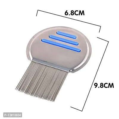 MAPPERZ Nit Lice Egg Removal Stainless Steel Metal/ Stainless Steel Lice Treatment Nit Comb-thumb3