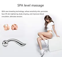 MAPPERZ 3D Manual Roller Massager/ Body Massager/ 360 Rotate Roller Face Body Massager/ Skin Lifting/ Wrinkle Remover and Facial Massage/ Relaxation and Skin Tightening Tool/ Unisex - Silver-thumb1