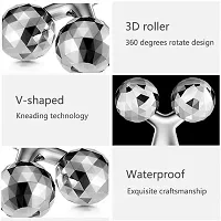 MAPPERZ Body Massager 3D Manual Roller Massager 360 Rotate Roller Face Body Massager Skin Lifting Wrinkle Remover and Facial Massage for Relaxation Uni-Sex - Silver (Pack of 1)-thumb4