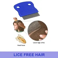 MAPPERZ Lice Comb with Metal Teeth/ Nit Lice Egg Removal Stainless Steel Metal/ Nit and Egg Remover - Multicolor-thumb2