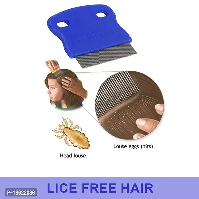 MAPPERZ Lice Comb with Metal Teeth/ Nit Lice Egg Removal Stainless Steel Metal/ Nit and Egg Remover - Multicolor-thumb3