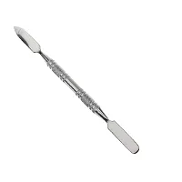 Mapperz Stainless Steel Womens Professional Cosmetic Makeup Mixing Plate with Spatula Tool (Silver)-thumb1