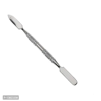 Mapperz Stainless Steel Womens Professional Cosmetic Makeup Mixing Plate with Spatula Tool (Silver)-thumb2