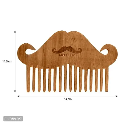 MAPPERZ Sheesham Wooden Beard Comb/ Moustache Shaping and Styling Comb For Men, Hair & Beard Pocket Comb-thumb2