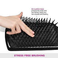 MAPPERZ Paddle Hair Brush with Ball Tip Bristles For Grooming, Straightening, Smoothing Hair/ Professional Hair Styling for Men and Women- Black-thumb2