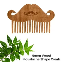 MAPPERZ Sheesham Wooden Beard Comb/ Moustache Shaping and Styling Comb For Men, Hair & Beard Pocket Comb-thumb2