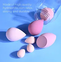 MAPPERZ Makeup Sponge Set Beauty Blender with Egg Case, Soft Sponge For Liquid Foundation, Creams, and Powders, Latex Free Wet and Dry Makeup ( 4 Big + 3 Mini-7 Pcs set, Multicolor)-thumb1