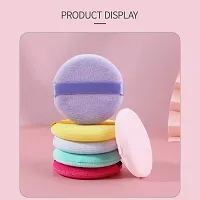 MAPPERZ Pure Cotton Makeup Puff For Powder, Liquid Foundation, 6 cm Size With Strap, Blending For Loose, Mineral, Eye, Face, Body Powder, Cream, Concealer, Wet Dry Makeup Tool, Random Color, Pack of 3-thumb3