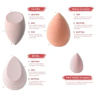 MAPPERZ Makeup Sponge Set Beauty Blender with Egg Case, Soft Sponge For Liquid Foundation, Creams, and Powders, Latex Free Wet and Dry Makeup ( 4 Big + 3 Mini-7 Pcs set, Multicolor)-thumb3