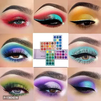 MAPPERZ 60 Colors Eyeshadow Palette Mattes And Shimmers High Pigmented Color Board Professional Eye Shadow Make Up Eye Cosmetic - Multicolor-thumb5