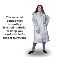 MAPPERZ Unisex Waterproof Long PVC Raincoat with Hood Bike Rain Suit Rain Jacket Suit, Multicolor, Free Size-thumb3