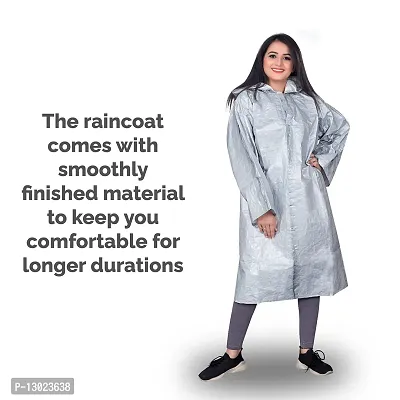 MAPPERZ Unisex Waterproof Long PVC Raincoat with Hood Bike Rain Suit Rain Jacket Suit, Multicolor, Free Size-thumb4