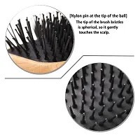 MAPPERZ Paddle Hair Brush with Ball Tip Bristles For Grooming, Straightening, Smoothing Hair/ Professional Hair Styling for Men and Women- Black-thumb3