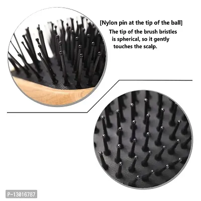 MAPPERZ Paddle Hair Brush with Ball Tip Bristles For Grooming, Straightening, Smoothing Hair/ Professional Hair Styling for Men and Women- Black-thumb4