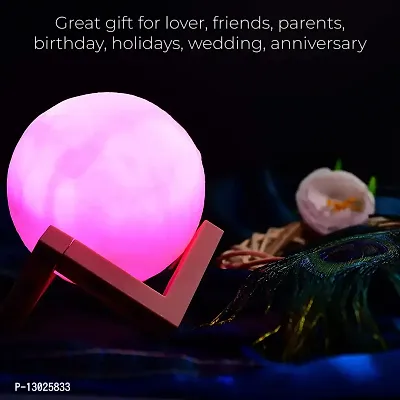 MAPPERZ 3D LED Moon Lamp Galaxy Lamp Moon Light Lava Lamp Moon Night Light Gifts for Girls Boys Kids Women Birthday (10cm, Pink)-thumb5