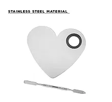 MAPPERZ Heart Shape Makeup Palette Spatula Fashion Stainless Steel Pallet Makeup Artist Tools for Blending Cosmetic Foundation Shades - Assorted Color-thumb1