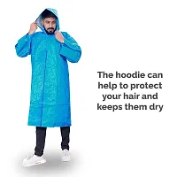 MAPPERZ Unisex Waterproof Long PVC Raincoat with Hood Bike Rain Suit Rain Jacket Suit, Multicolor, Free Size-thumb4