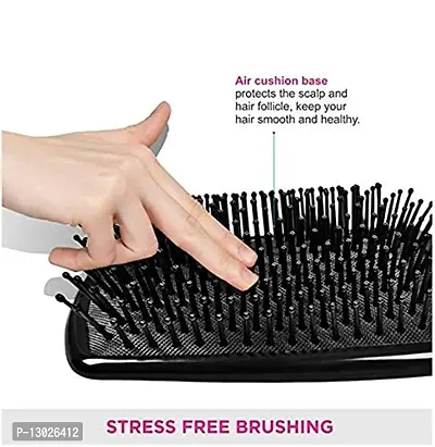 MAPPERZ Black Paddle Brush and Cushion Hair Brush/Large Square Air Cushion Paddle Brush with Ball Tip Bristles for Wet or Dry, Long, Thick, or Curly Hair For Men And Women-thumb5