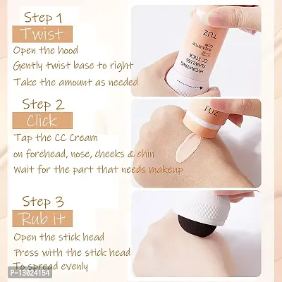 MAPPERZ Air Cushion CC Cream Mushroom Head Foundation Stick Moisturizing CC Stick for Makeup Long Lasting, Waterproof, Full Coverage- 25g-thumb4