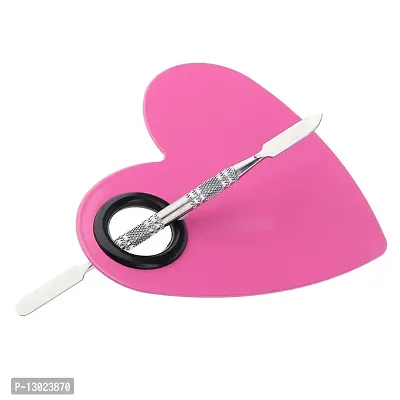 MAPPERZ Heart Shape Makeup Palette Spatula Fashion Stainless Steel Pallet Makeup Artist Tools for Blending Cosmetic Foundation Shades - Assorted Color-thumb4