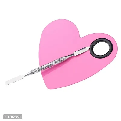 MAPPERZ Heart Shape Makeup Palette Spatula Fashion Stainless Steel Pallet Makeup Artist Tools for Blending Cosmetic Foundation Shades - Assorted Color-thumb5